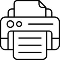 Print Line Icon vector