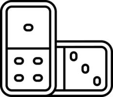 Domino Line Icon vector