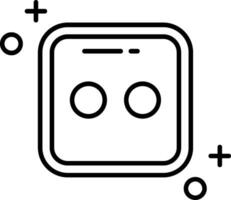 Dice two Line Icon vector