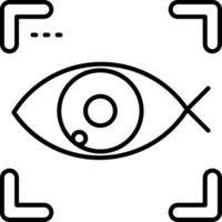 Fish eye Line Icon vector