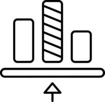 Bottom allignment Line Icon vector