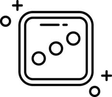 Dice three Line Icon vector