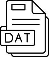 icono de línea de datos vector