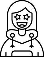 Famous Line Icon vector