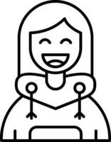 Happy Line Icon vector