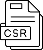 icono de línea csr vector