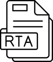 rta línea icono vector