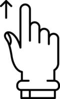 Swipe Up Line Icon vector