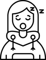 Sleep Line Icon vector