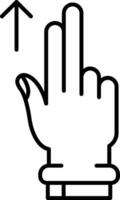 Two Fingers Up Line Icon vector