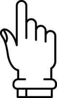 Hand click Line Icon vector