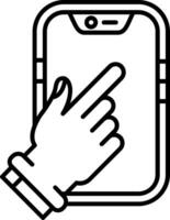 Touch Device Line Icon vector
