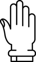 Hand Line Icon vector