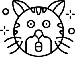 Surprised Line Icon vector