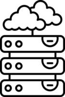 Server Line Icon vector