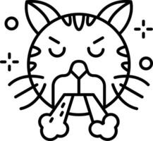Angry Line Icon vector