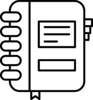 Notebook Line Icon vector