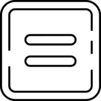 Equal Line Icon vector