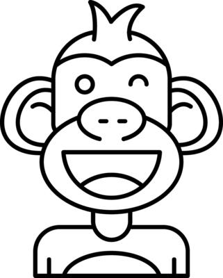 Wink Line Icon