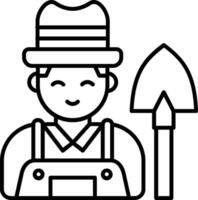 Farmer Line Icon vector