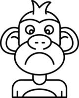 Sad Line Icon vector