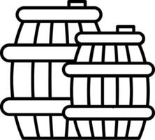 Barrel Line Icon vector