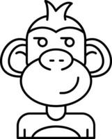 Smirking Line Icon vector