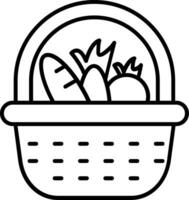 Basket Line Icon vector