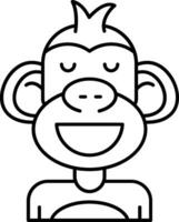 Relieved Line Icon vector