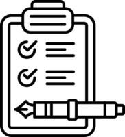 Check list Line Icon vector