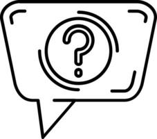 Question Line Icon vector