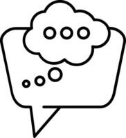 Thinking Line Icon vector