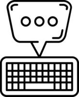 Keyboard Line Icon vector