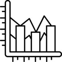 Bar chart Line Icon vector