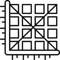 Matrix Line Icon vector