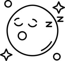 icono de línea de sueño vector