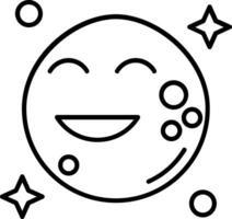 Moon Line Icon vector