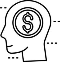 Greed Line Icon vector