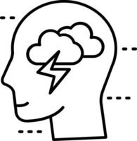 Brainstorm Line Icon vector