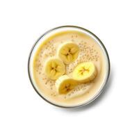 AI generated Healthy banana smoothie bowl photo