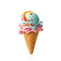 AI generated Bubble gum ice cream photo