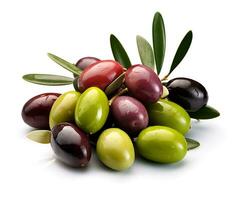 AI generated Sweet olives with leaves photo