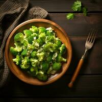 Broccoli salad on a plate photo