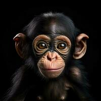 AI generated Beautiful monkey close up. Generative AI close up. Generative AI photo