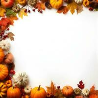 AI generated Thanksgiving Background. Mock up. Generated AI photo