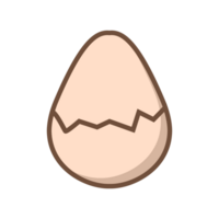 Cartoon Broken Egg in flat design png