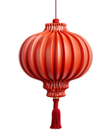 AI generated Red Chinese Lantern Isolated on Transparent Background. Generative Ai png