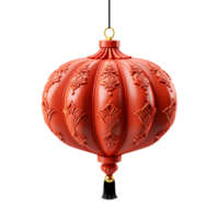 AI generated Red Chinese Lantern Isolated on Transparent Background. Generative Ai png