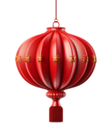 ai généré rouge chinois lanterne isolé sur transparent Contexte. génératif ai png