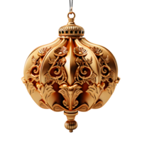 AI generated Luxury Gold Chinese Lantern Isolated on Transparent Background. Generative Ai png